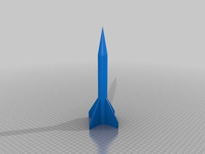 big base fin rocket prototype 4 250mm 3d printing air powered makeredchallenge pvc 3d print model - Mito3D