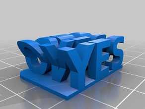 oui pas de sculptures personnalisé 3d print model - Mito3D