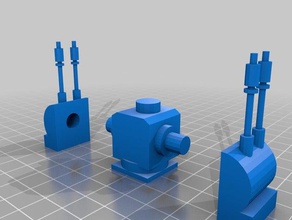 rotierende Kanone Modell Roboter 3d print model - Mito3D