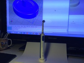vertical support oral-b electric toothbrush bathroom holder 3d print model - Mito3D