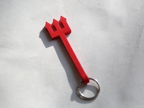 man utd devil fork key ring kitchen dining accessories eating keychain manchester united manu red devils reds 3d print model - Mito3D