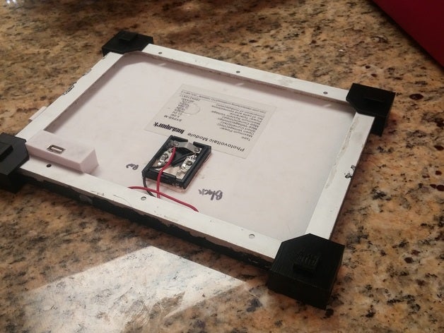 clips instapark 21v 5 Watt panel tool Inhaber - Boxen instaspark solar tablet-Halterung zip-binden ziptie 3D print model - Mito3D