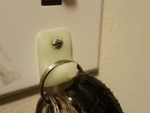 light switch hook 2 styles organization keychain keys 3d print model - Mito3D