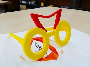 coreano do partido saenuri logotipo óculos 3d a impressora acessórios 3d print model - Mito3D