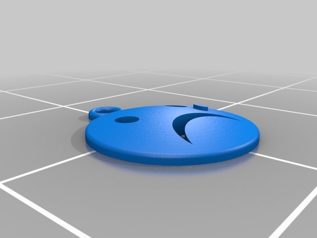 triste trousseau de clés porte-clés 3D print model - Mito3D