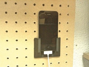 iphone 4 pegboard titulaire de l'organisation l'iphone 4s mont 3d print model - Mito3D