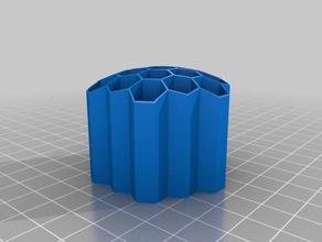 honeycomb pencil holder-5-2-2-46 organization customized 3d print model - Mito3D