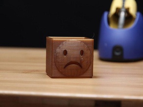 sad face box containers 3d print model - Mito3D