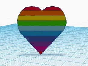 lgbtq heart gay marriage lovers love wins pride rainbow 3d print model - Mito3D