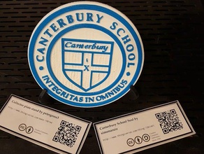 canterbury school seal signs logos crest 3d print model - Mito3D