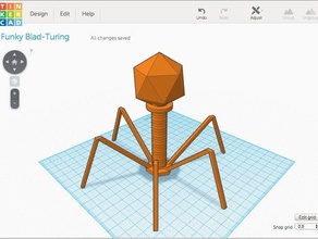 bacteriophage biology best project science tinkercad virus 3d print model - Mito3D