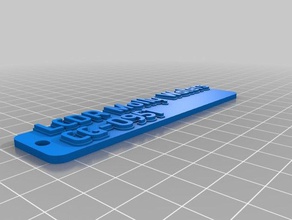 les eaux de la balise porte-clés personnalisé 3d print model - Mito3D