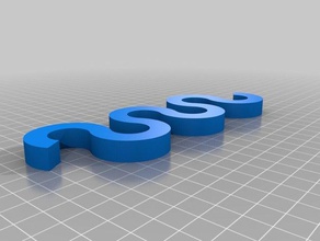 mon paramétrique personnalisé curvy ressort plat pièces 3d print model - Mito3D