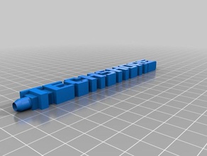 my customized retro font word pen art 3d print model - Mito3D