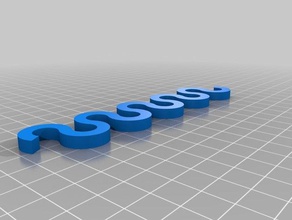 mon paramétrique personnalisé curvy ressort plat pièces 3d print model - Mito3D