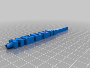 il mio personalizzato retrò font di word penna arte 3d print model - Mito3D