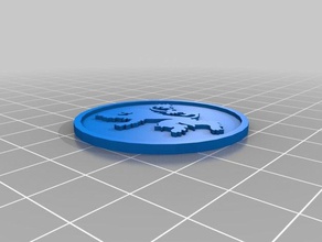denniss avatar Münzen Abzeichen angepasst 3d print model - Mito3D