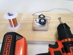 magnet wire measurer electronics dispenser electromagnet winder holder 3d print model - Mito3D