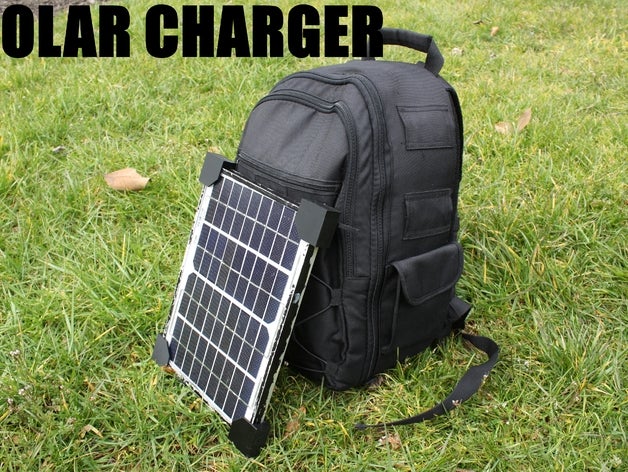 solare del caricatore telefono backpack sport outdoors bookbag case converter holder instapark smakn solarbackpack solarbookbag solarphone il pannello l'energia stand tablet usb zip-tie ziptie 3D print model - Mito3D