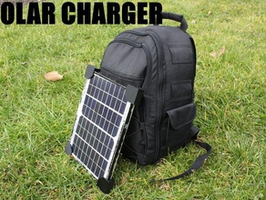 solar phone charger backpack sport outdoors bookbag case converter holder instapark smakn solarbackpack solarbookbag solarphone panel power stand tablet usb zip-tie ziptie 3d print model - Mito3D