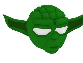 low poly yoda head toy game accessories construction toys lego compatible master starwars 3d print model - Mito3D