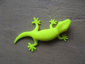 gecko 3d la impresión animal lindo lagarto supportless 3d print model - Mito3D