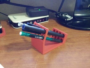 moderno 8 porta-caneta office porta-lápis 3d print model - Mito3D