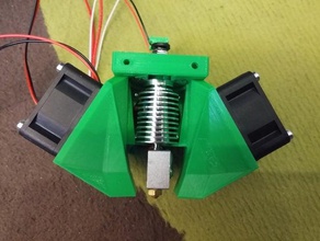 fan duct e3d v6 volcano printer parts toolson 3d print model - Mito3D