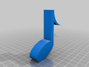 musical note paperweight art 3d print model - Mito3D
