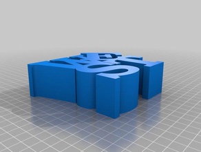 ovest nome del piatto sculture personalizzato 3d print model - Mito3D