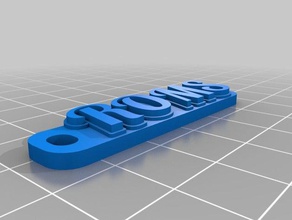 rom catena chiave i portachiavi personalizzato 3d print model - Mito3D