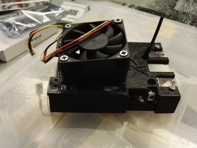 kutu portakal pi artı 2 elektronik Yönetim Kurulu kapak fan orangepi 3D print model - Mito3D