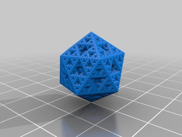 sierpinski isosahedron generatore per la matematica art 3dprintable 3d frattale customizer geometria icosaedro openscad script platonico 3D print model - Mito3D