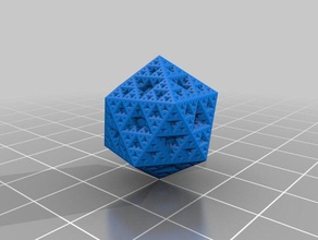 sierpinski isosahedron gerador matemática a arte 3dprintable 3d fractal personalizador de sistemas geometria icosaedro openscad script platônico 3d print model - Mito3D