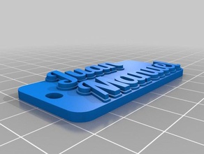 juan manuel tag keychain keychains customized 3d print model - Mito3D