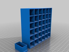 depolama kutusu 6x6 organizasyon özelleştirilmiş 3d print model - Mito3D