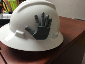 articulated hand hard hat insert accessories 3d print model - Mito3D