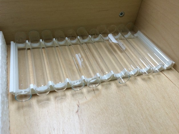test tube bed drawer tool holders boxes chemistry lab science testtube tray 3D print model - Mito3D