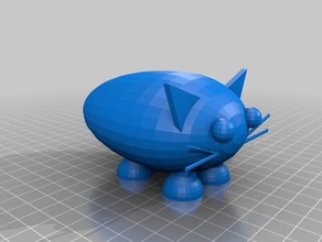 blob cat mk 2 now legs animals 3d print model - Mito3D