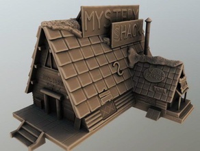 la gravité des chutes de mystère shack bâtiments les structures cabine dessin animé disney 3d print model - Mito3D