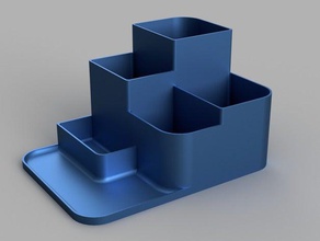desk organiser tool holders boxes organizer office tidy 3d print model - Mito3D
