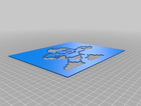 mega man 1 pochoir art outils personnalisé 3d print model - Mito3D