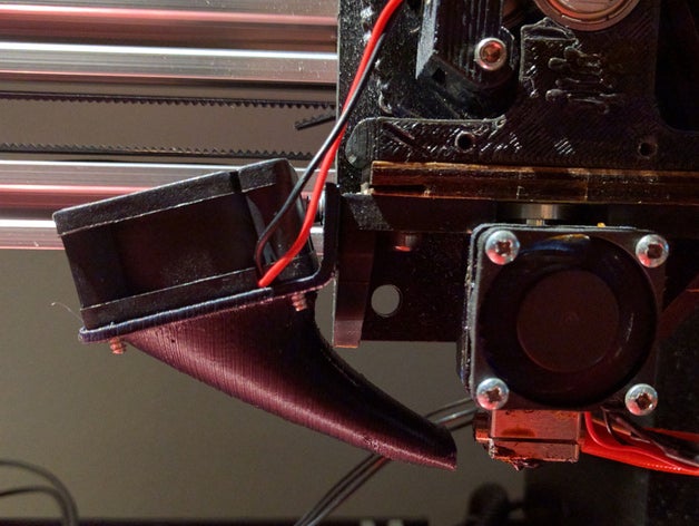lato montaggio ventola makerfarm i3v prusa 3d la stampante parti 3D print model - Mito3D
