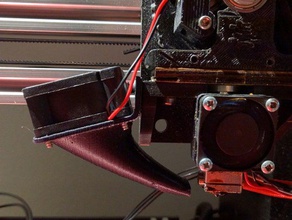 side mount fan shroud makerfarm i3v prusa 3d printer parts 3d print model - Mito3D