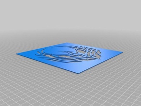 phoenix estêncil 1 a arte as ferramentas personalizado 3d print model - Mito3D