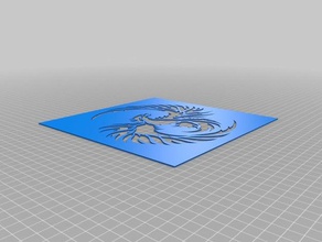 phoenix estêncil 2 a arte as ferramentas personalizado 3d print model - Mito3D