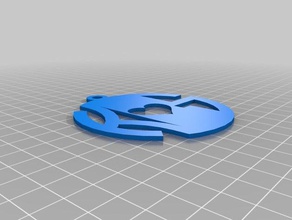 meine kundenspezifische Monogramm-Anhänger mehrere Schleifen Schmuck 3d print model - Mito3D