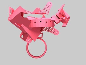 3-stellige Halter Unterbrechung Kunst boolean Gelegenheiten spam Kehrmaschine union 3d print model - Mito3D