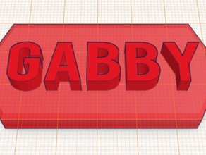 gabby nome 3d impressão 3d print model - Mito3D
