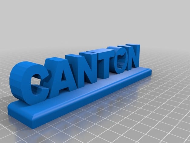 canton dans l'ohio des signes logos 3D print model - Mito3D
